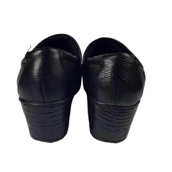 BOC Born Concept Shoes Womens Size 10M Black Leather Pebbled Clogs Mules C80803 - Picture 4 of 14